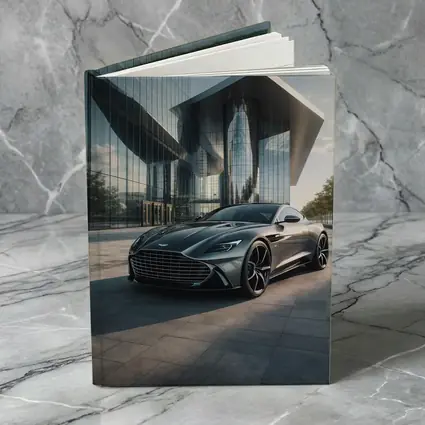 Aston Martin Vanquish Gray Modern Glass Building