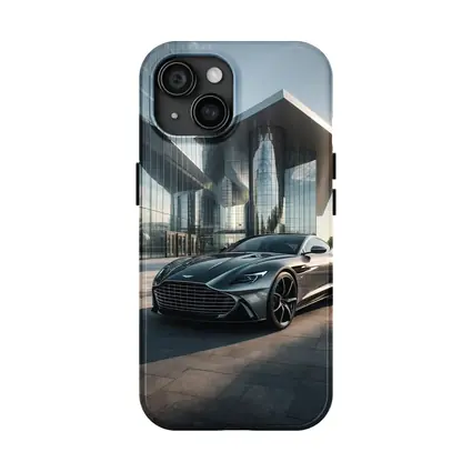 Aston Martin Vanquish Gray Modern Glass Building