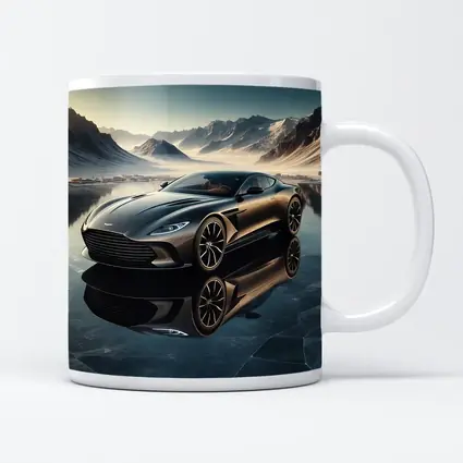 Aston Martin DB11 Black Icy Mountain Backdrop