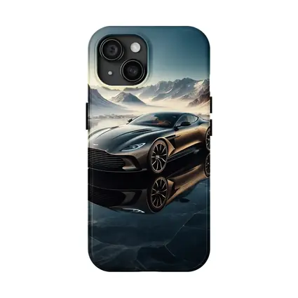 Aston Martin DB11 Black Icy Mountain Backdrop
