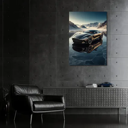 Aston Martin DB11 Black Icy Mountain Backdrop