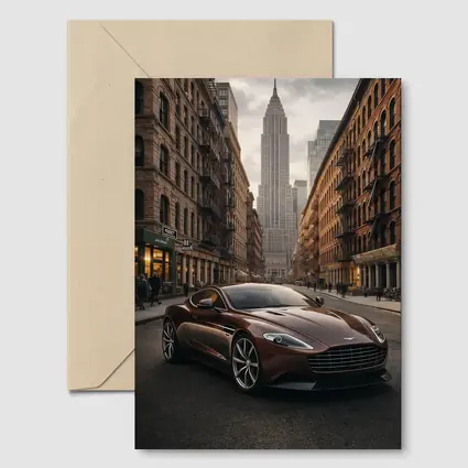 Aston Martin Vanquish Brown New York Street