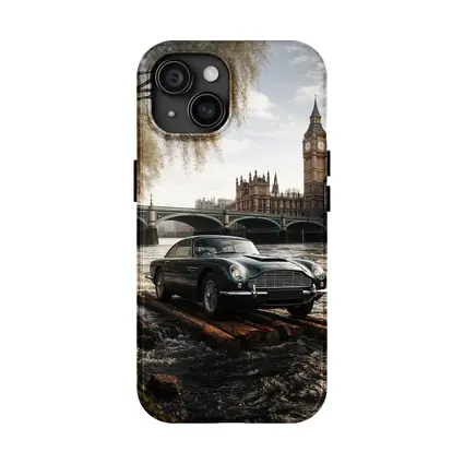 Aston Martin DB5 London Big Ben River