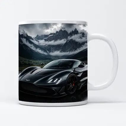 Aston Martin Valkyrie Wet Mountain Backdrop