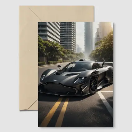 Aston Martin Valkyrie Matte Black City Street