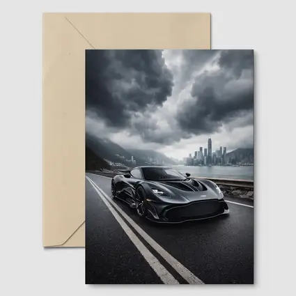 Aston Martin Valkyrie Dark Stormy City Road