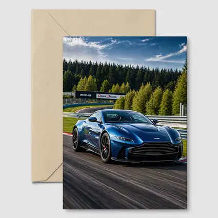 Aston Martin Vantage Blue Racing Track