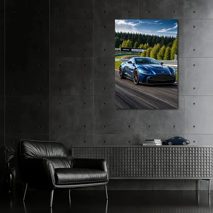 Aston Martin Vantage Blue Racing Track