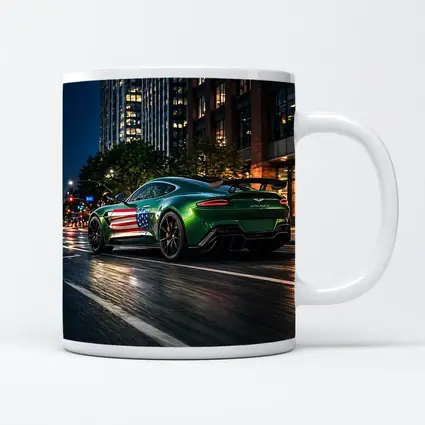 Aston Martin Vantage Green US Flag Night