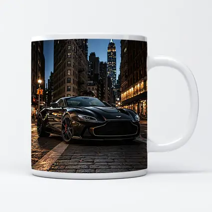 Aston Martin Vantage Black New York City Night