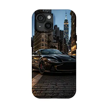 Aston Martin Vantage Black New York City Night