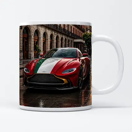 Aston Martin Vantage Red Italian Flag City Street