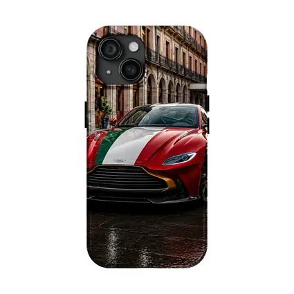 Aston Martin Vantage Red Italian Flag City Street