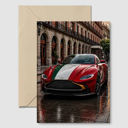 Aston Martin Vantage Red Italian Flag City Street