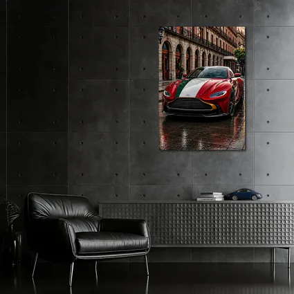 Aston Martin Vantage Red Italian Flag City Street
