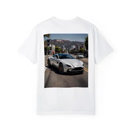 Aston Martin Vantage Silver Hollywood Street Scene