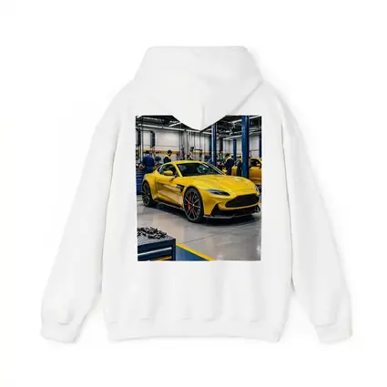 Aston Martin Vantage Yellow Car Service Garage
