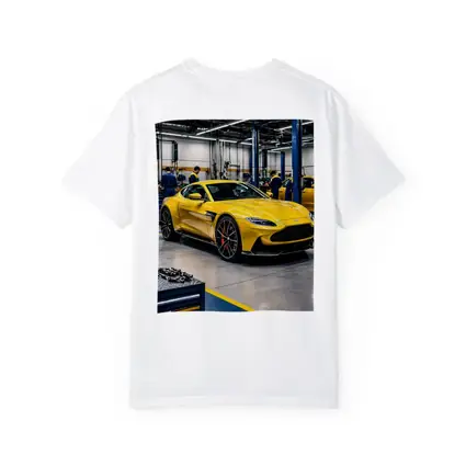 Aston Martin Vantage Yellow Car Service Garage