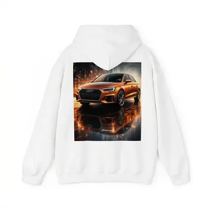 Audi A3 Orange Sedan Neon City Night