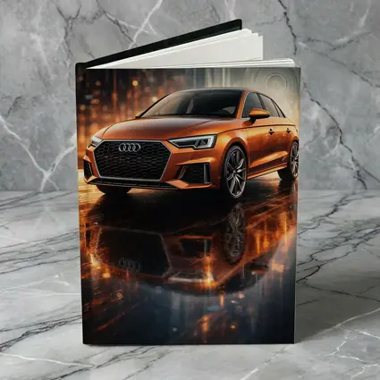Audi A3 Orange Sedan Neon City Night