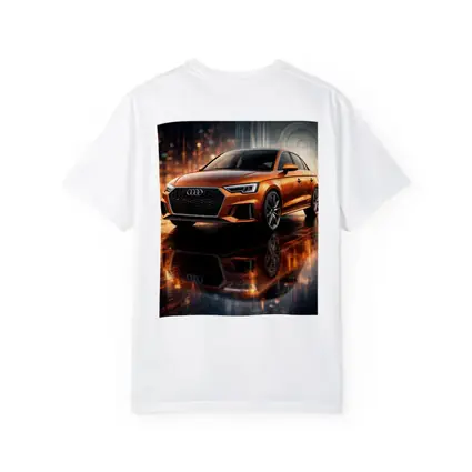 Audi A3 Orange Sedan Neon City Night