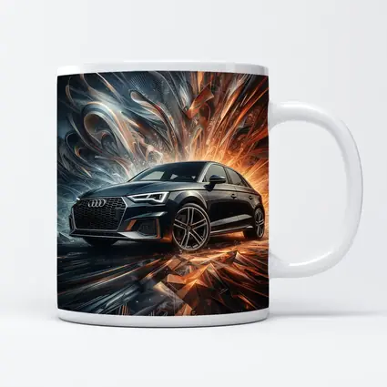 Audi A3 Black Abstract Dynamic Art Background