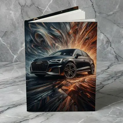 Audi A3 Black Abstract Dynamic Art Background