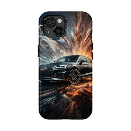 Audi A3 Black Abstract Dynamic Art Background