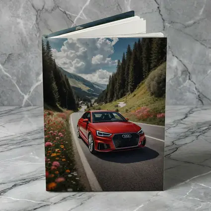 Red Audi A3 Mountain Road Alpine Drive