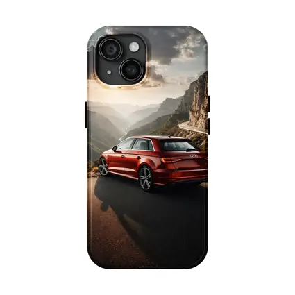 Audi A3 Red Mountain Road Sunset Drive