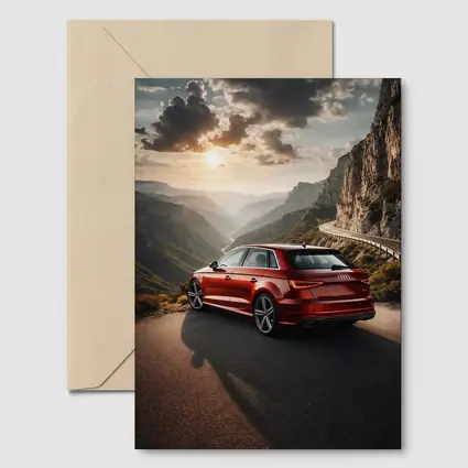 Audi A3 Red Mountain Road Sunset Drive
