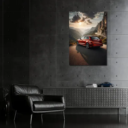 Audi A3 Red Mountain Road Sunset Drive