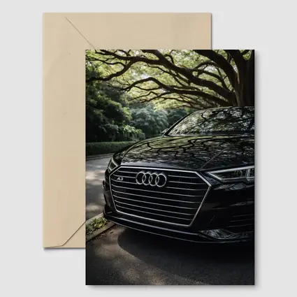 Audi A3 Black Grille Under Forest Trees