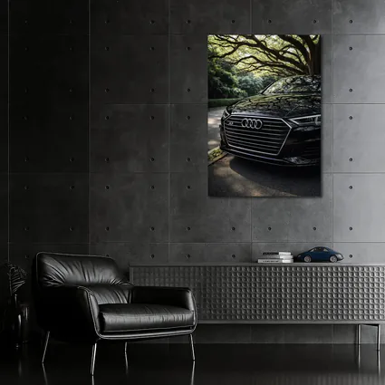 Audi A3 Black Grille Under Forest Trees
