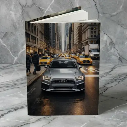 Audi A4 Silver Sedan New York City Street