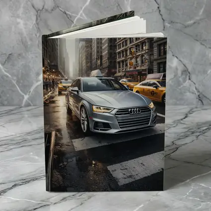 Audi A4 Silver Sedan New York City Street