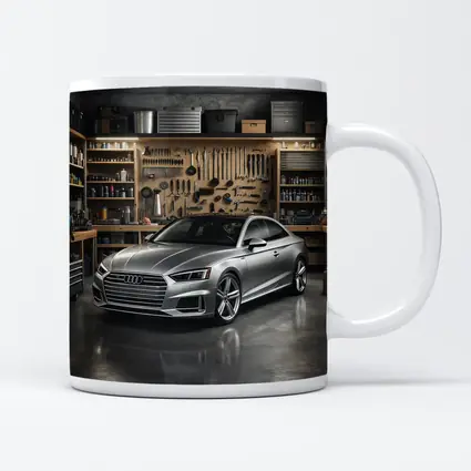 Audi A5 Parked Inside Workshop Garage