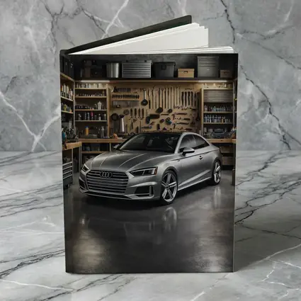 Audi A5 Parked Inside Workshop Garage
