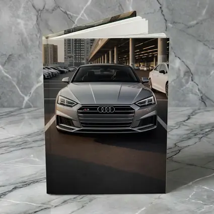 Audi A5 Silver Front View Parking Lot