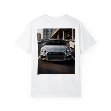 Audi A5 Silver Front View Parking Lot