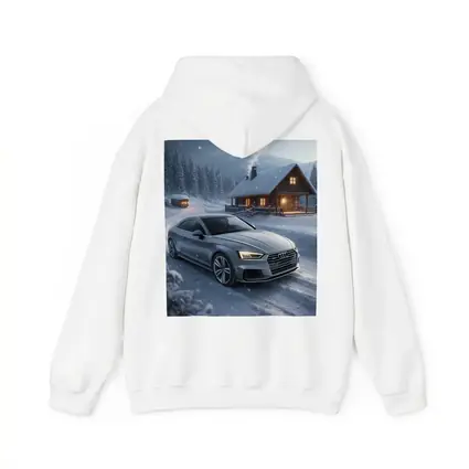 Audi A5 Coupe Snowy Winter Cabin Night
