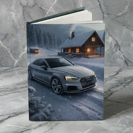 Audi A5 Coupe Snowy Winter Cabin Night