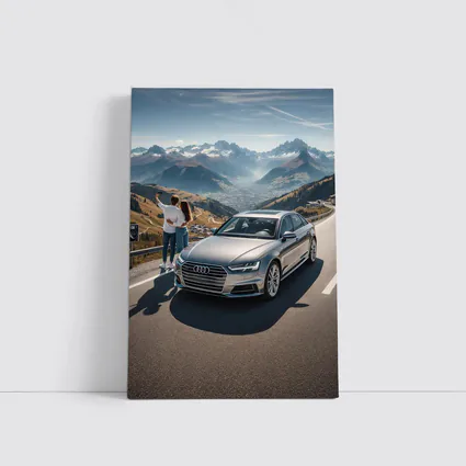 Audi A6 Silver Sedan Mountain Road