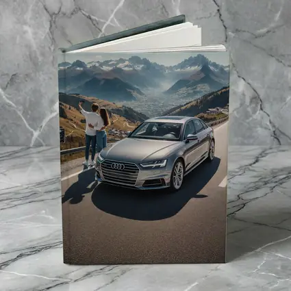 Audi A6 Silver Sedan Mountain Road