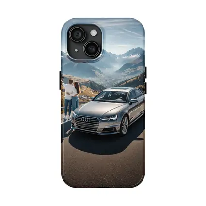 Audi A6 Silver Sedan Mountain Road