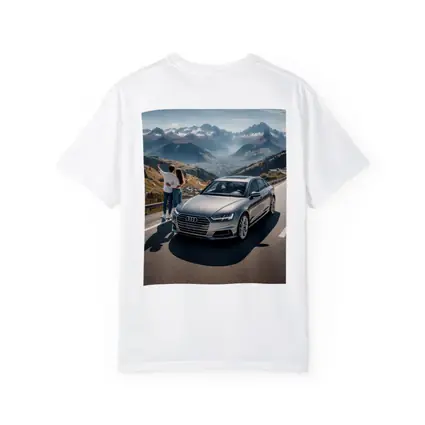 Audi A6 Silver Sedan Mountain Road