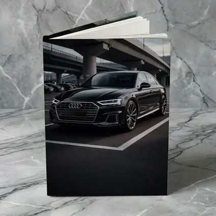 Audi A8 Black Sedan Urban Overpass Setting