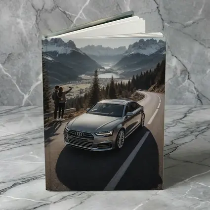 Audi A6 Silver Sedan Mountain Alpine Road