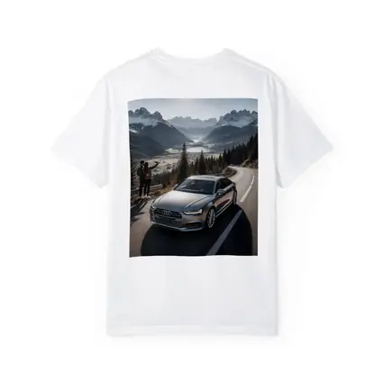 Audi A6 Silver Sedan Mountain Alpine Road