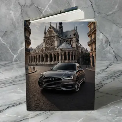Audi A6 Parked Before Notre Dame Paris